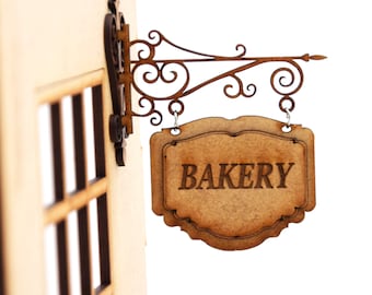 Miniature customised shop sign , Sign board dollhouse miniature kit 1:12