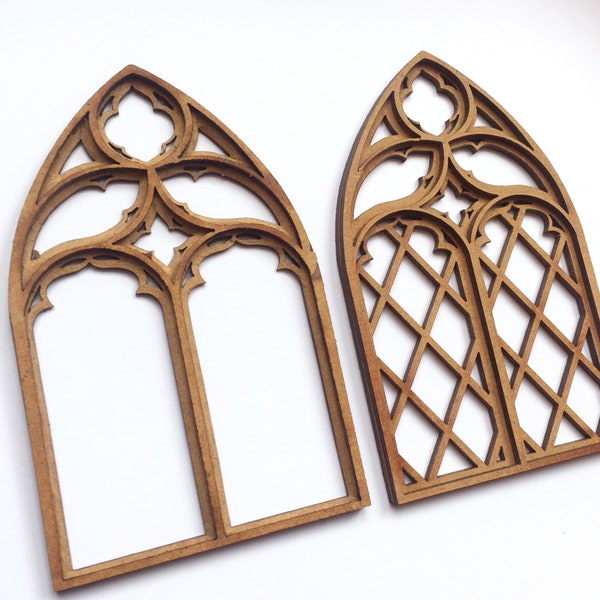 1:4 Miniature gothic window diy kit,   church window miniature dollhouse, MSD/ Minifee dollhouse window kit