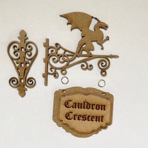 Miniatur Puppenhaus Ladenschild Kit, Custom Schriftzug Schild Puppenhaus Miniatur 1:12