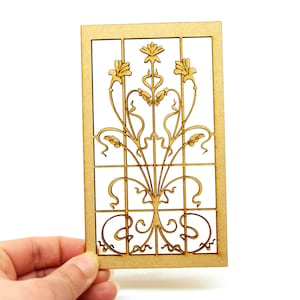 Dollhouse Miniature ironwork - look window grill  for dollhouse diy kit