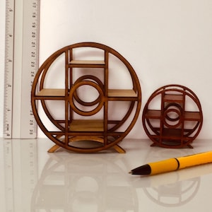 1:12 Dollhouse miniatures art deco display shelf furniture kit