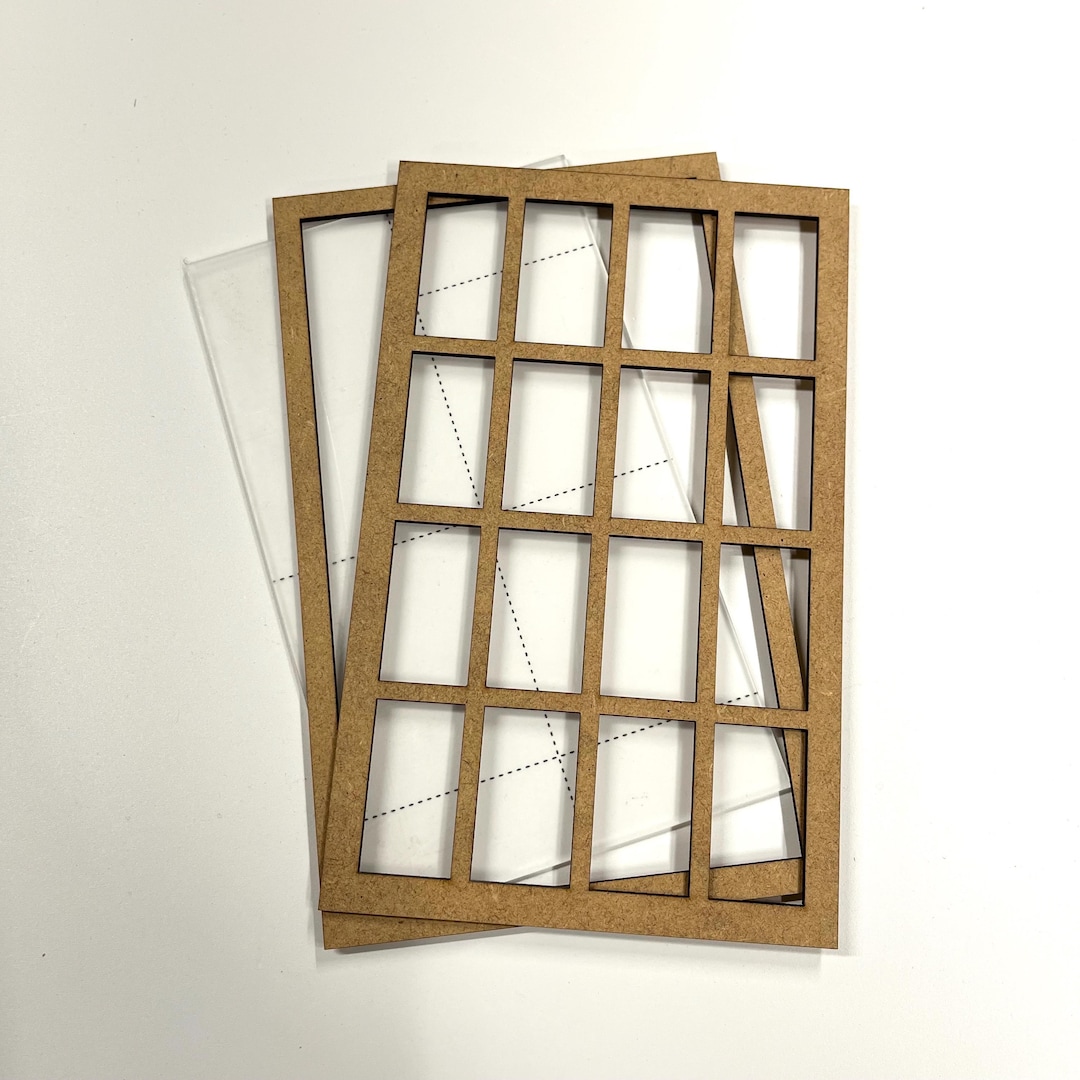 Small Window Frame Kit Miniature Window Frame Diy Kit, Dollhouse Window 1:12 Scale , One Inch ...