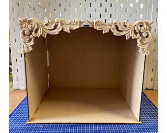 Kit de caja de habitación en miniatura para casa de muñecas a escala 1:12 con decoración