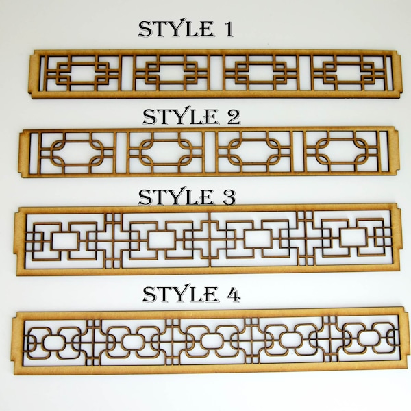 Dollhouse Miniature fretwork for oriental style dollhouse or roombox