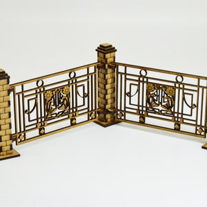 Miniature Dollhouse Fence Kit: Unassembled Diorama Terrain