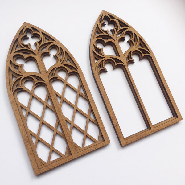 1:12 Dollhouse miniature gothic window diy kit. Mini church windows , Miniature cathedral tracery