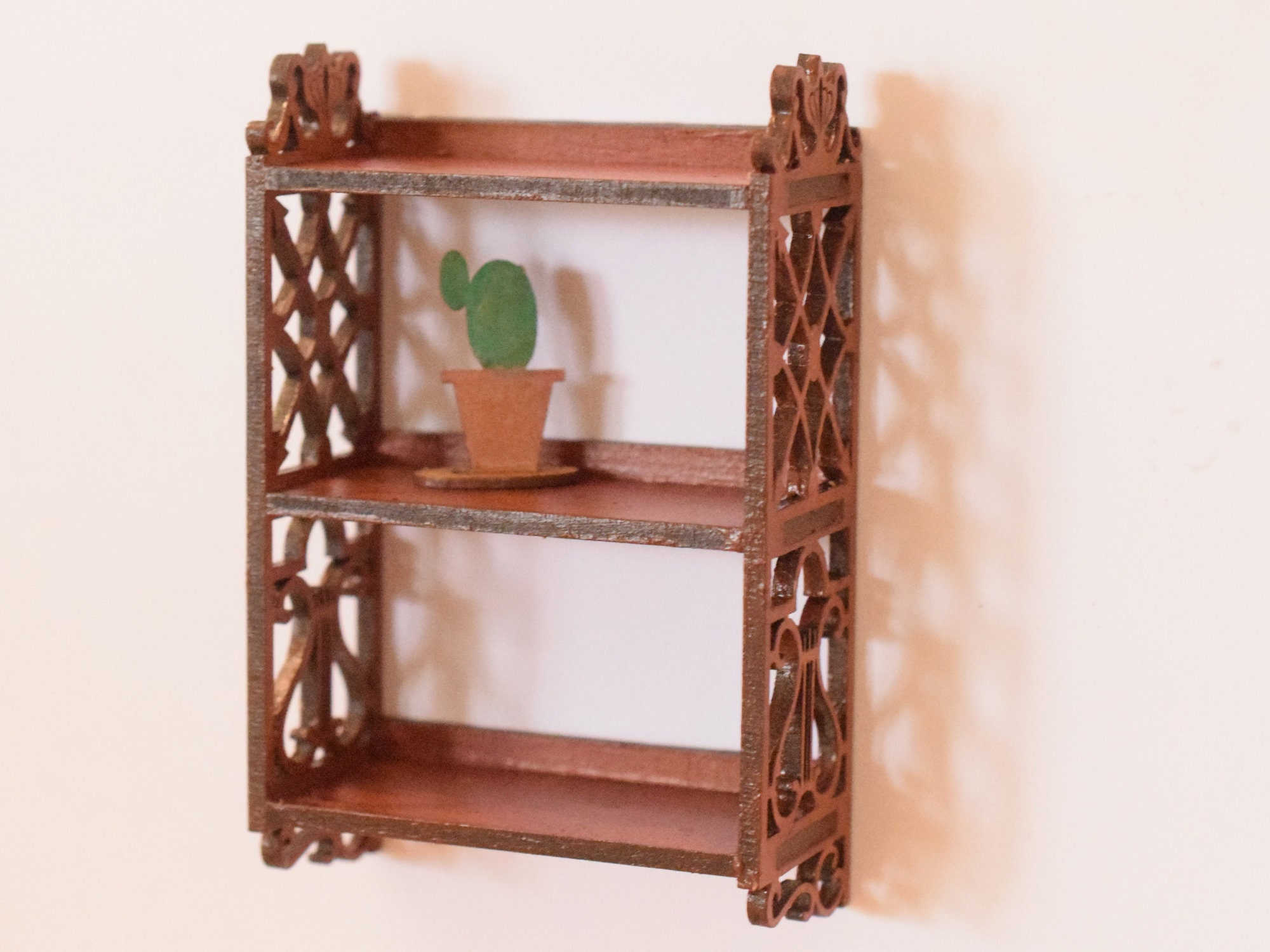 Victorian Wall Shelf Diy Kit, Dollhouse Miniature 1:12 Scale, Dolls ...