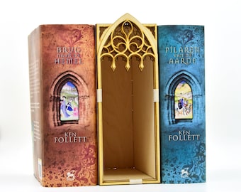 Kit per libreria a forma di castello gotico: diorama fai da te, compensato di betulla