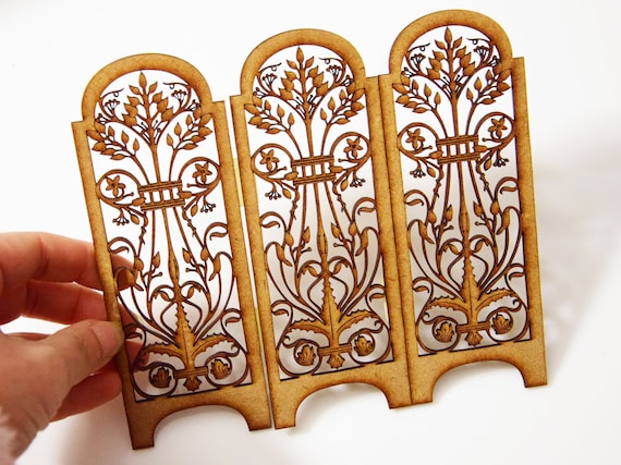 4 Cornici Per Finestre In Miniatura, Scala 1:12, 9x9cm, Per Casa Delle Bambole Fai-da-te