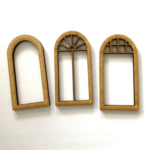 1:24 scale Miniature window frame diy kit, Dollhouse window, half inch scale window kit