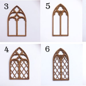 1:12 Dollhouse miniature gothic working window diy kit, miniature cathedral window image 3