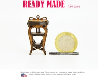 1:24  Dollhouse miniatures art nouveau telephone table READY MADE