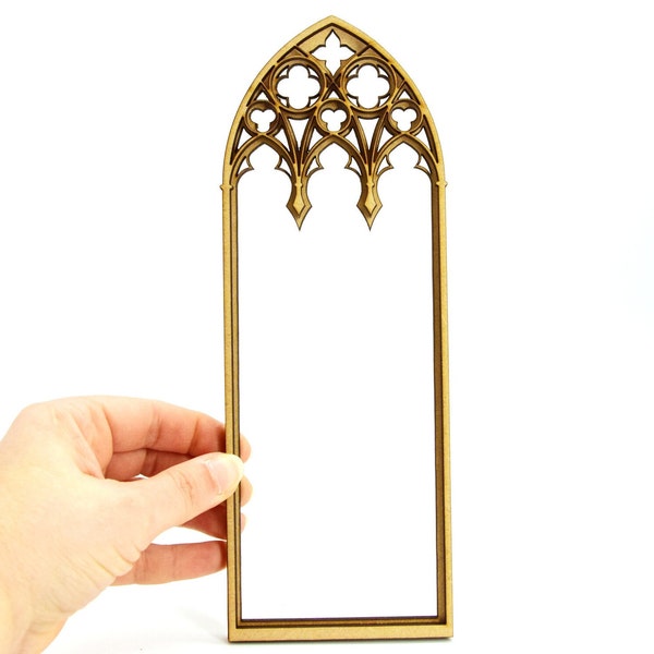 Fantasy window Book nook , Bookshelf decor, Gothic tracery window , DIY gothic window, Castle church cathedral window, Gothic decor