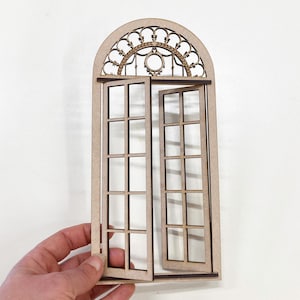 Dollhouse miniature entrance door kit, one inch scale, half scale, image 6