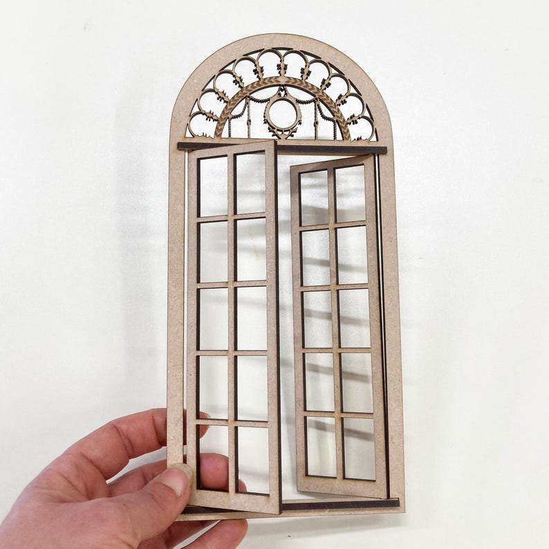 Dollhouse miniature entrance door kit, one inch scale, half scale, image 6