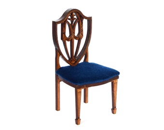 Shield back dining chair kit, scale 1:12, Miniature dollhouse furniture kit