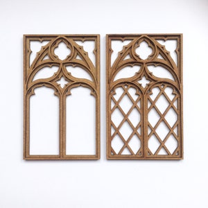 1:12 Dollhouse miniature gothic working window diy kit, miniature cathedral window image 9