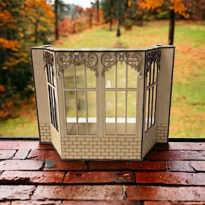 Dollhouse roombox veranda kit, scale 1:12, Roombox diorama conservatory kit
