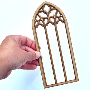 1/6 Miniature gothic window diy kit, 1/6 scale church window, Miniature cathedral windows,   bjd dollhouse, Gothic tracery decor