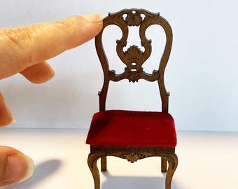 miniature dollhouse chair kit, scale 1:12
