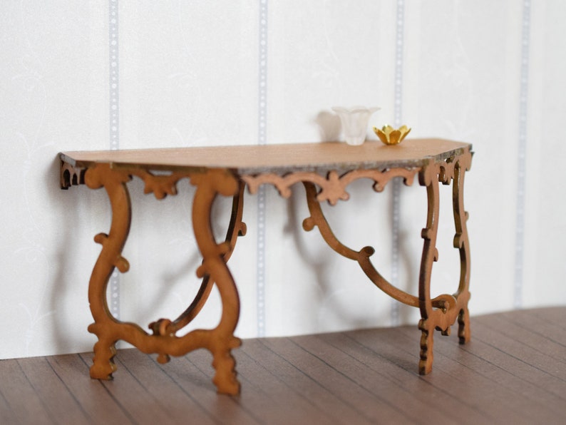 112 Baroque Dollhouse Console Table Kit Dollhouse Miniature Etsy