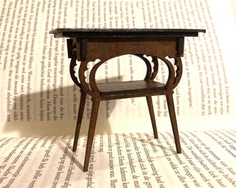 Dollhouse miniature art nouveau table 1:12 scale