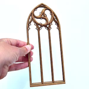 1/6 Miniature gothic window diy kit, 1/6 scale church window, Miniature cathedral windows, bjd dollhouse, Gothic decor