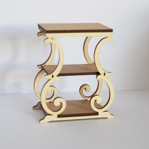 1:12 Dollhouse miniatures art deco side table and console table kits, DIY dollhouse miniatures, One inch scale table image 8