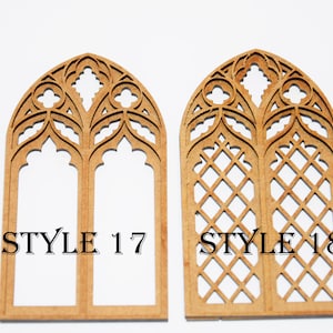 1:12 Dollhouse miniature gothic window diy kit, Miniature church windows, Dungeons and dragons, Wargame terrain modeling, railway,  one inch