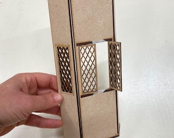 Casa Delle Bambole Struttura Finestra In Legno Miniatura Scala