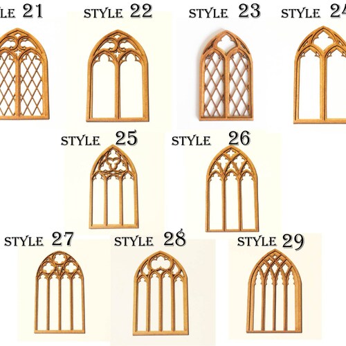 112 Dollhouse Miniature Gothic Window Diy Kit Wargame Etsy