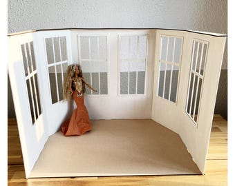 1:6 scale roombox, 12 inch dolls house kit, bjd diorama