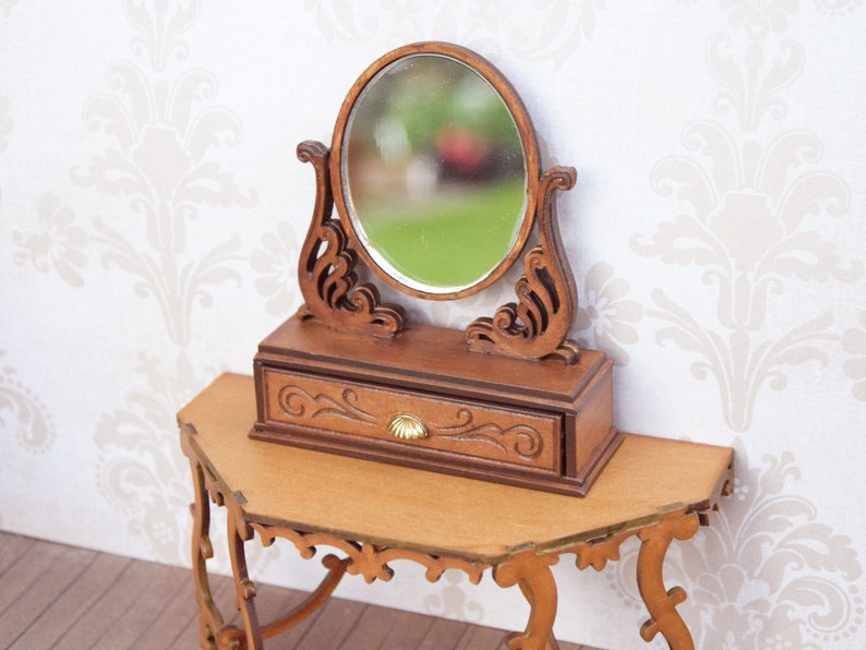 Victorian Vanity Mirror Diy Kit Dollhouse Miniature 112 Etsy
