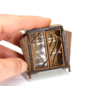 1:24 Dollhouse miniatures art deco english cabinet - Finished item