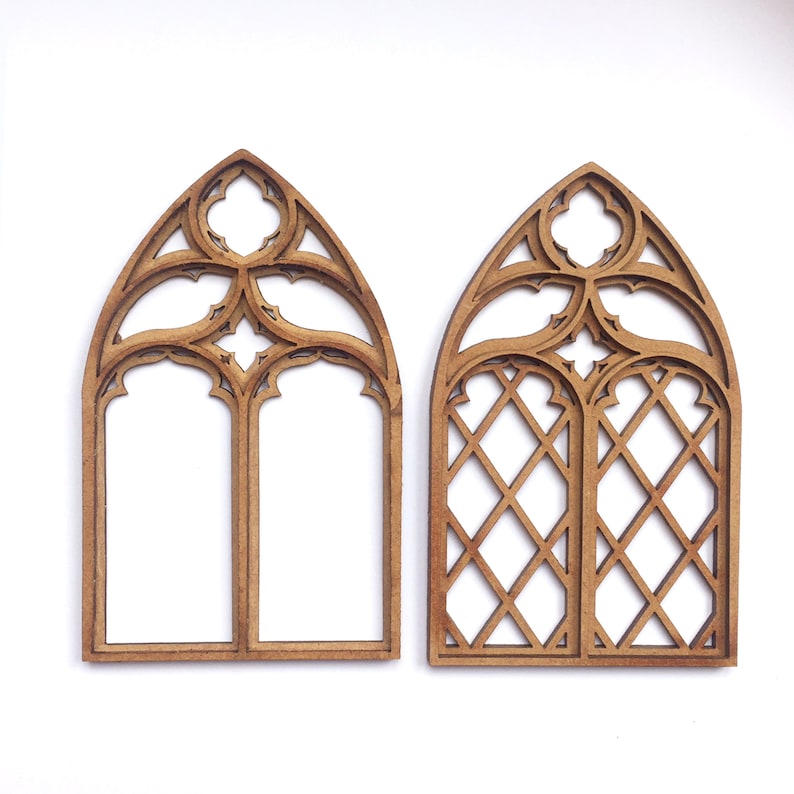112 Dollhouse Miniature Gothic Window Diy Kit. Mini Church Etsy