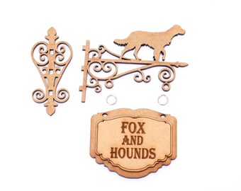 Miniature dollhouse shop sign , Custom writing Sign board dollhouse miniature kit 1:12