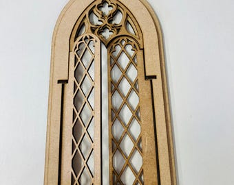 1:12 Scale Dollhouse Miniature Gothic Window/Door DIY Kit