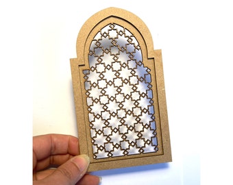 1:12 Dollhouse miniature gothic window diy kit, Gothic tracery miniature dollhouse decor