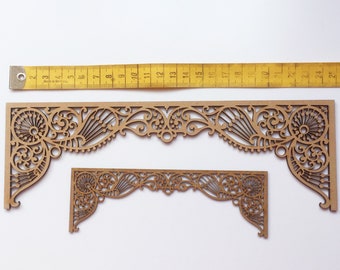 Miniature fretwork panel for victorian dollhouse or roombox