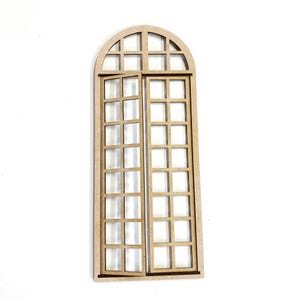 Dollhouse miniature entrance door kit, one inch scale, half scale,