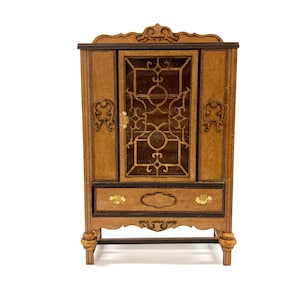 1:12 Puppenhaus Miniaturen Jacobean Porzellan Vitrine DIY Kit