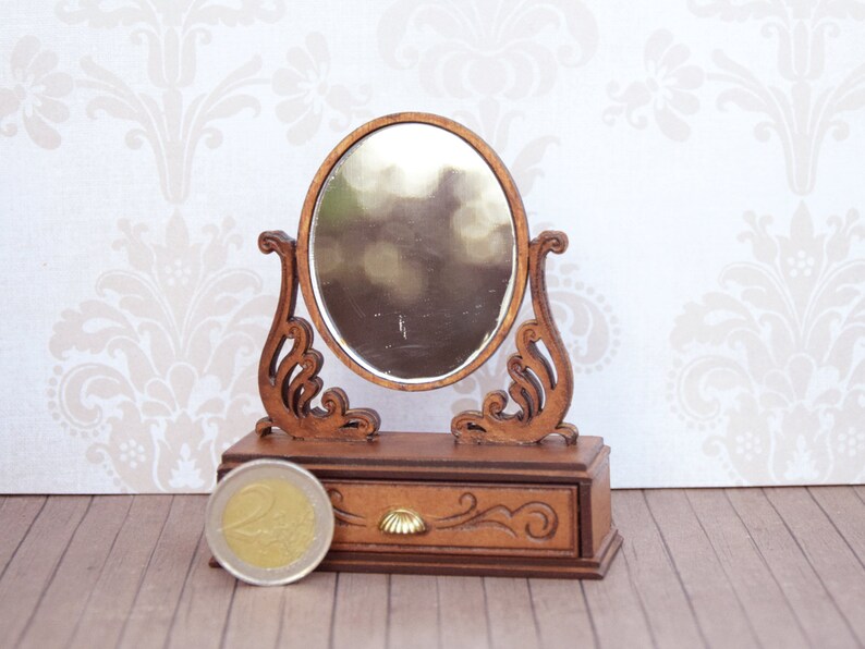 Victorian Vanity Mirror Diy Kit Dollhouse Miniature 112 Etsy