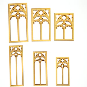 1:12 Dollhouse miniature gothic window diy kit for dollhouse , diorama, wargame terrain, DND gaming