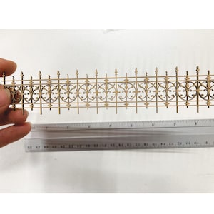 Miniature fence kit, roof ridge, roof cresting, dollhouse decor, roof trim