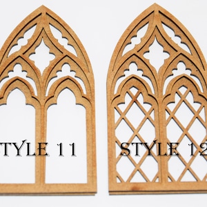 1:12 Dollhouse miniature gothic window diy kit
