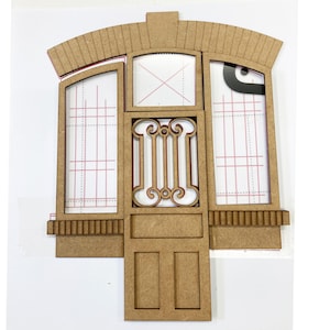 Miniature dollhouse French Maison window IDY kit, scale 1:12