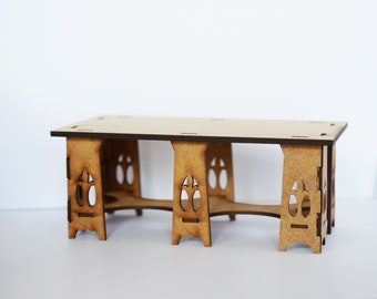 Kit Tavolo Vittoriano In Miniatura Chrysnbon Nero CB2714BK - Casa Delle Bambole