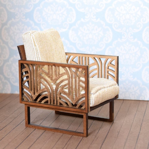 1:12 Dolls House Miniatures Art Deco Armchair Diy Kit One - Etsy 1:12 Dolls House Miniatures Art Deco Armchair Diy Kit One - Etsy