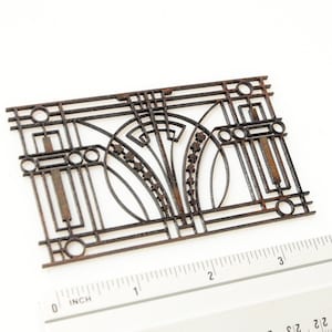 Art Deco Miniature Fire Screen: 1/12 Scale Dollhouse Decor DIY Kit