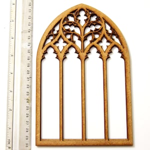Miniature gothic window diy kit, scale church window,  bjd dollhouse, gothic decor cathedral window, Model building supplies, Gothic tracery